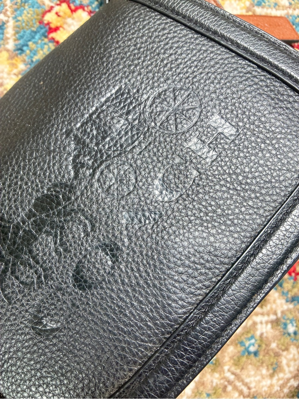 Coach Black Leather HorsCoach Black Leather Horse and Carriage Logo Shoulder Bag - Picture 3 of 7